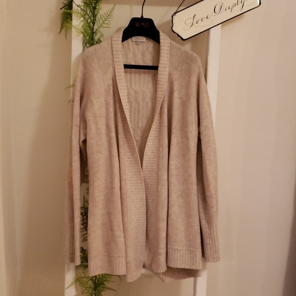 Cashmere Oatmesl Swing Cardigan